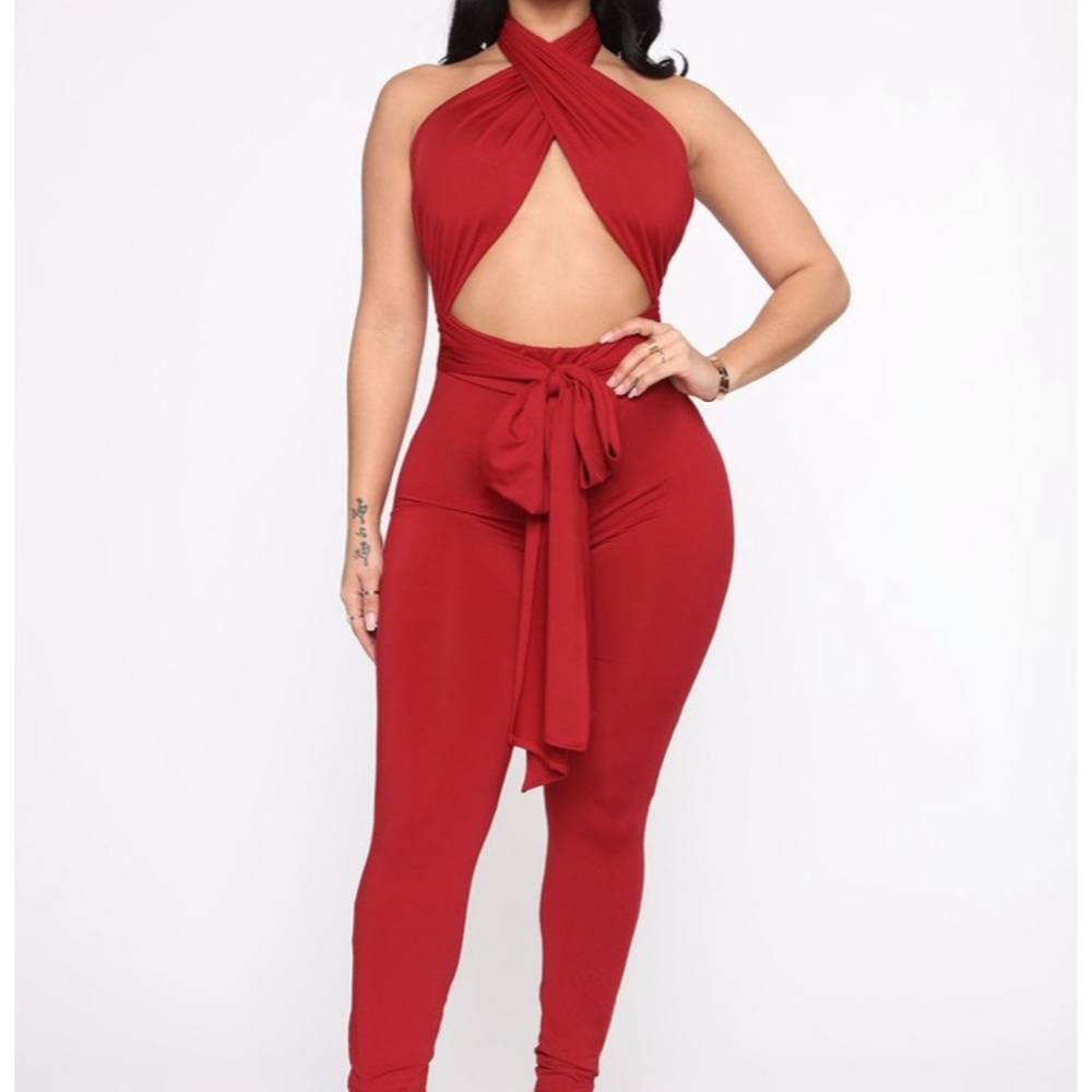 Red jumpsuit